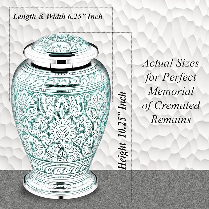 Adult Cremation Funeral Urn with Dove Net Textured Theme for Human Ashes of Female & Male - Image 2